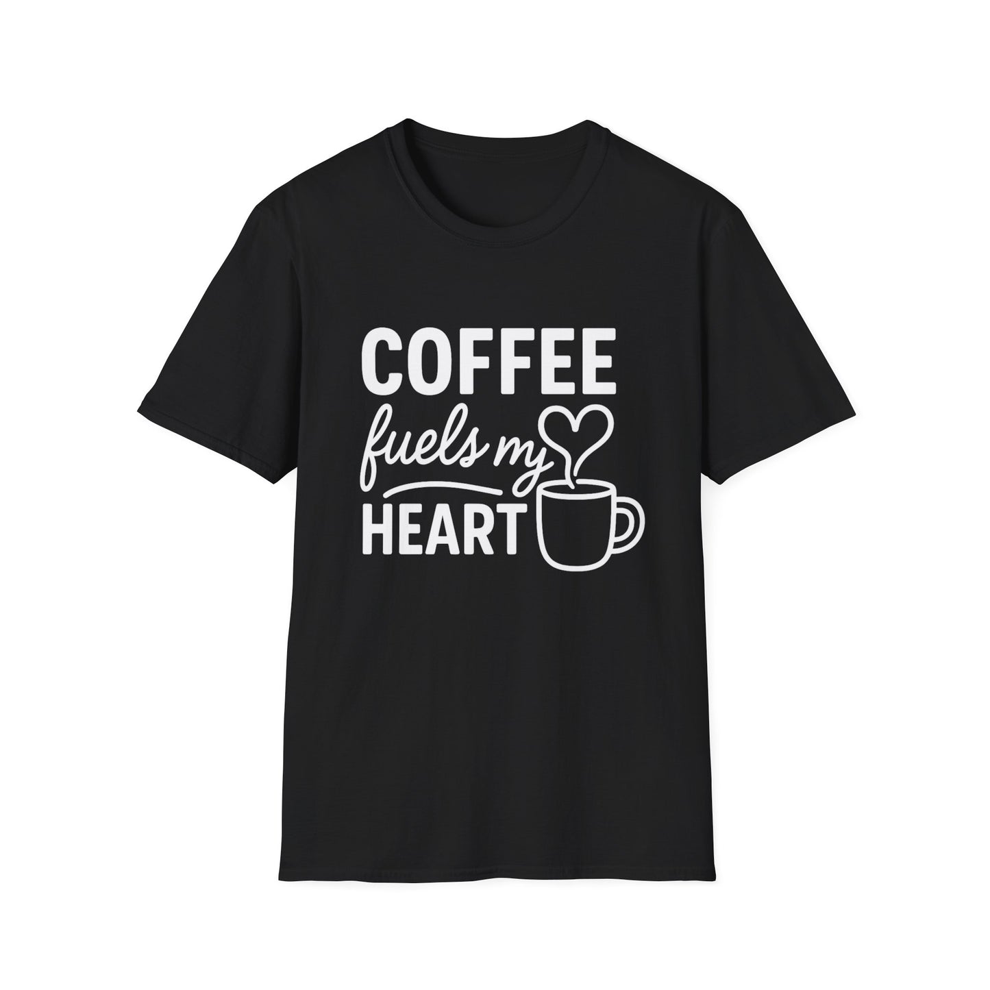 Coffee Fuels My Heart -  Funny Coffee T-Shirt
