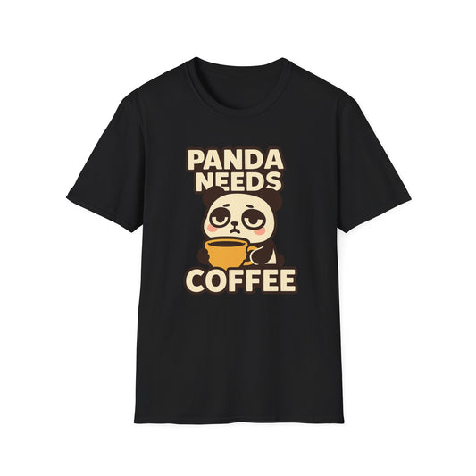 PANDA NEEDS COFFEE-  Funny Coffee T-Shirt
